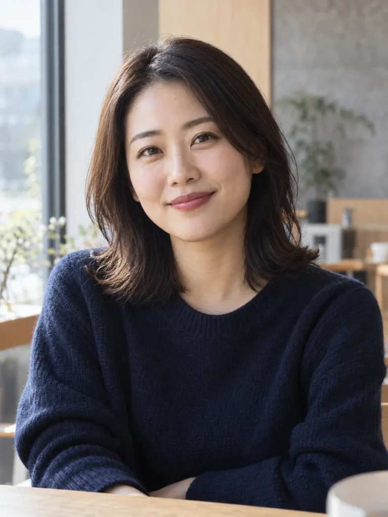 Aoiのプロフィール写真。架空の人物。